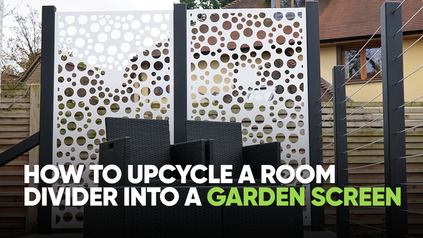 How to Upcycle a Room Divider into a Garden Screen