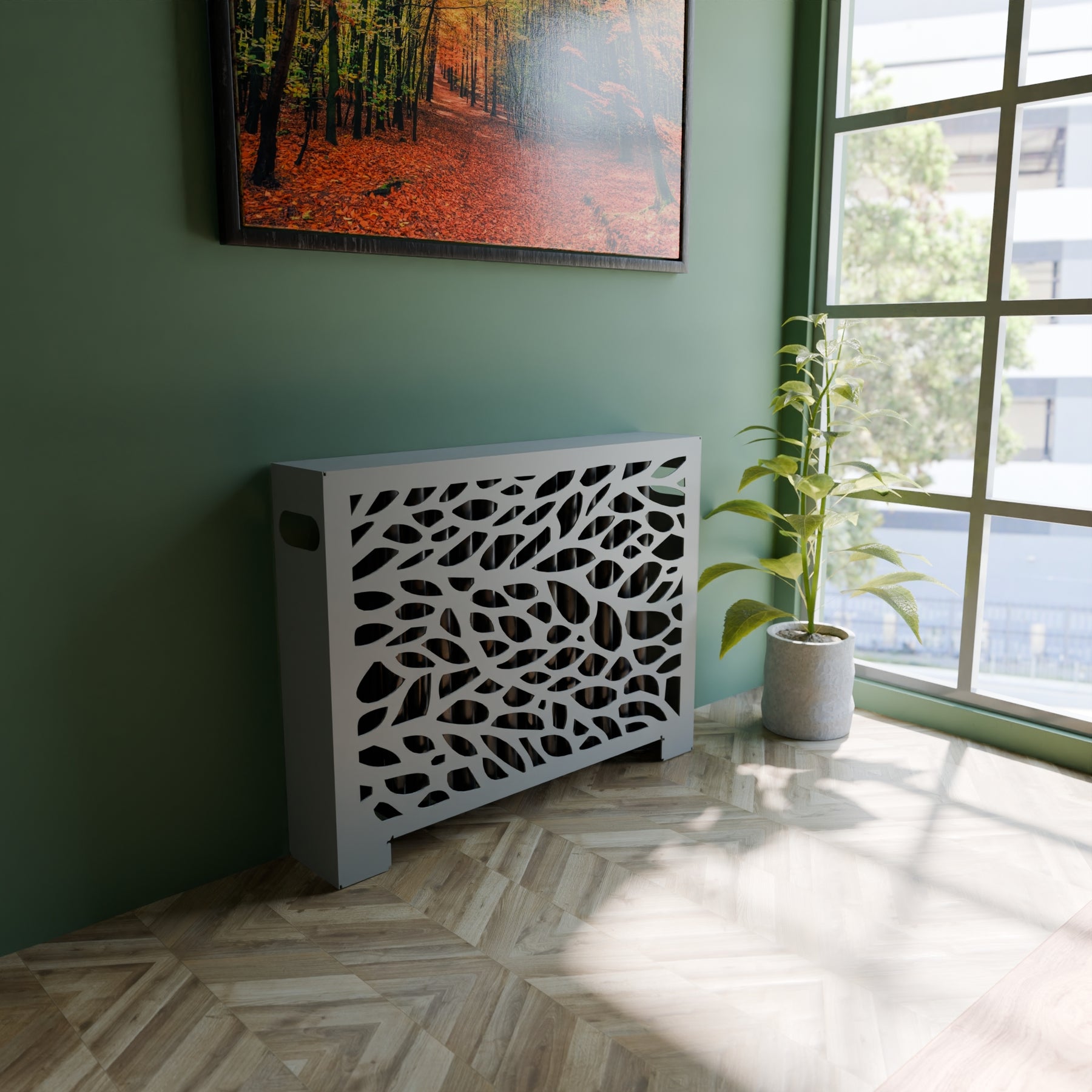 Stylish & Functional Modern Radiator Covers | Metal Garden Screen