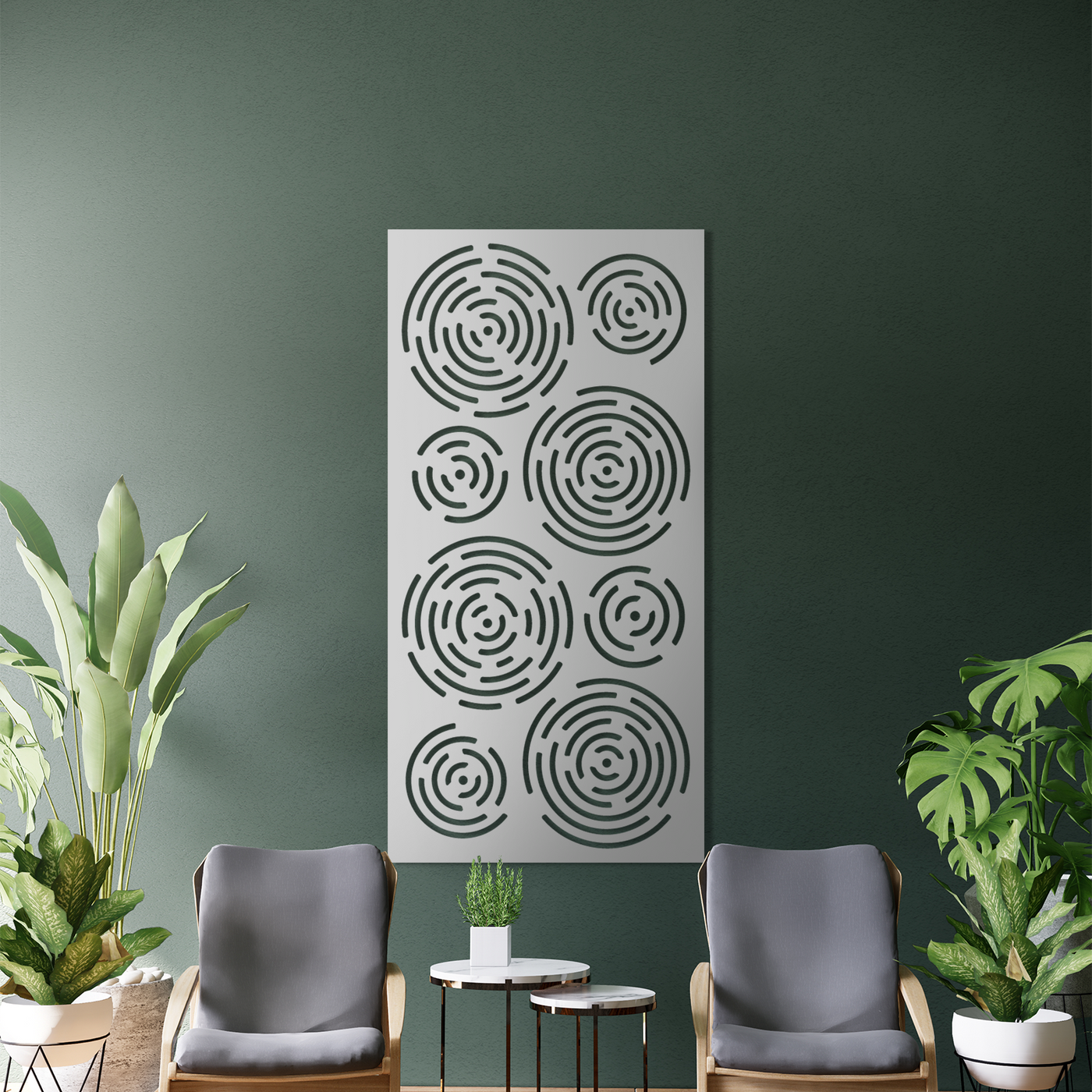 Concentric Maze Metal Screen: The Perfect Addition to Any Outdoor Garden